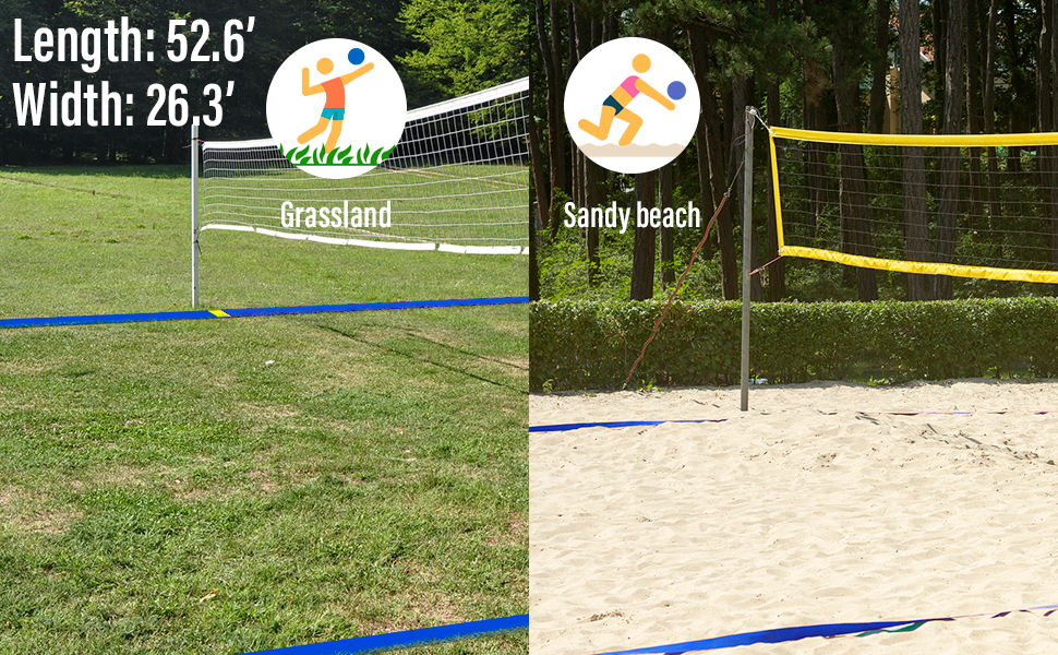 volleyball lines for grass