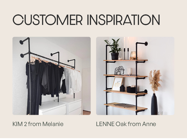 ●RAIVE● Posh Large in Black UA4SA040-10 Amazon.com: pamo Industrial Pipe Clothing Rack – Wall