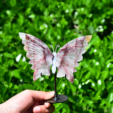 Hematoid Quartz Crystal Stone Butterfly