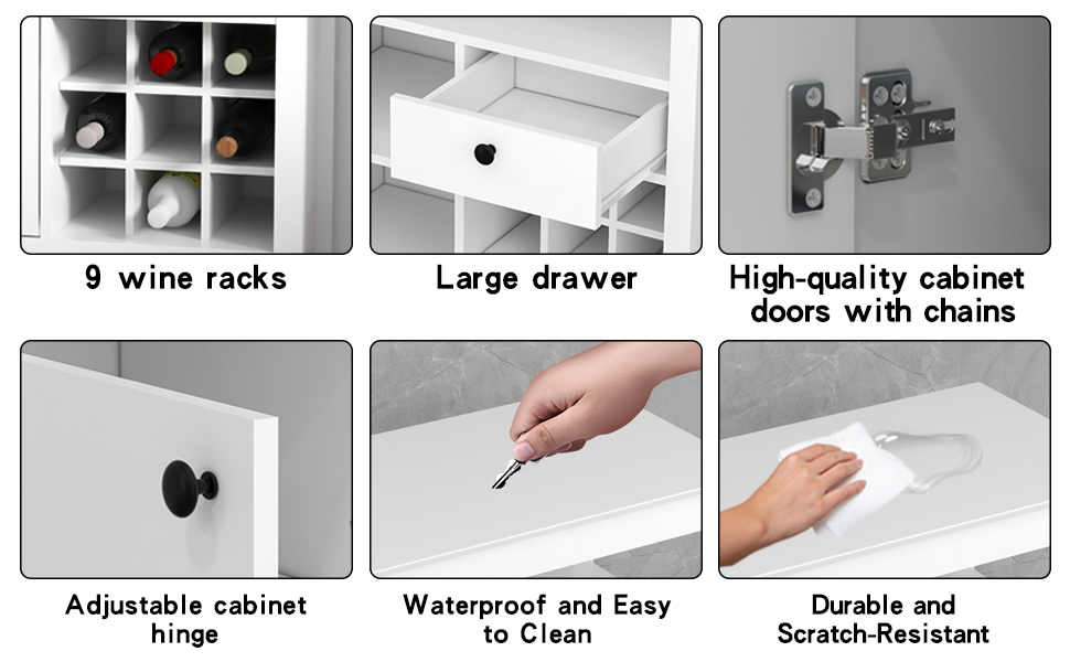 scolyk Wine with Storage Bar with Storage