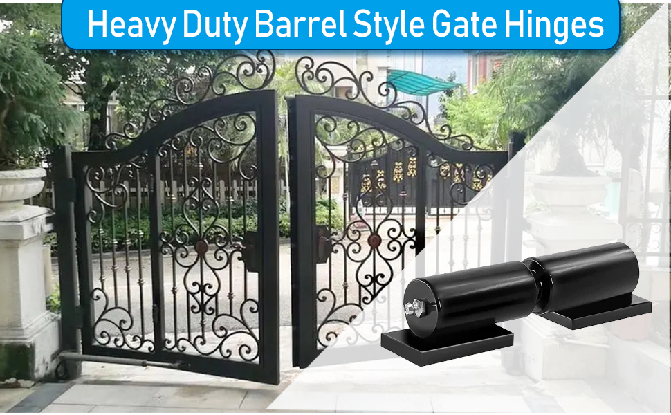 5 Inch Heavy Duty Gate Hinges2 Pack Black Iron Door Hinges
