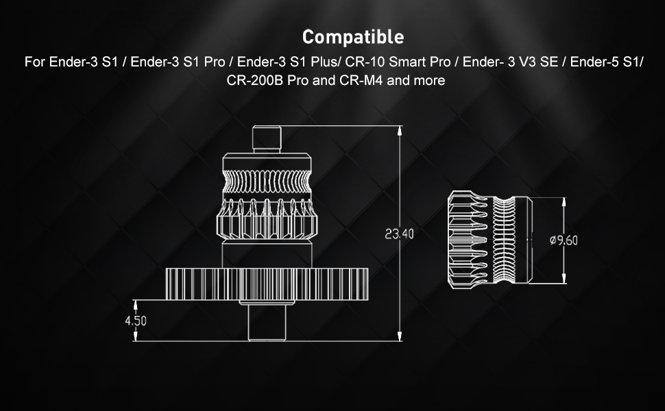 Hardened Steel Gear, Sprite Extruder Gear Kits