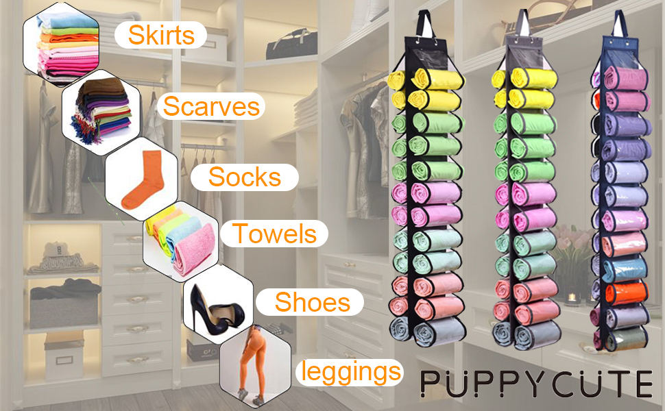 Legging Storage Organizer Bag Storage Hanging Closet Organizers and