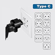 POWER CONVERTER, ADAPTER PLUG, VOLATAGE CONVERTER, STEP DOWN FROM 220V TO 110V, travel converter