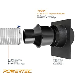 MINI POWER UC-75 ドーザバケッター Amazon.com: POWERTEC 70291 4 Inch Dust Port to 2-1/2 Inch