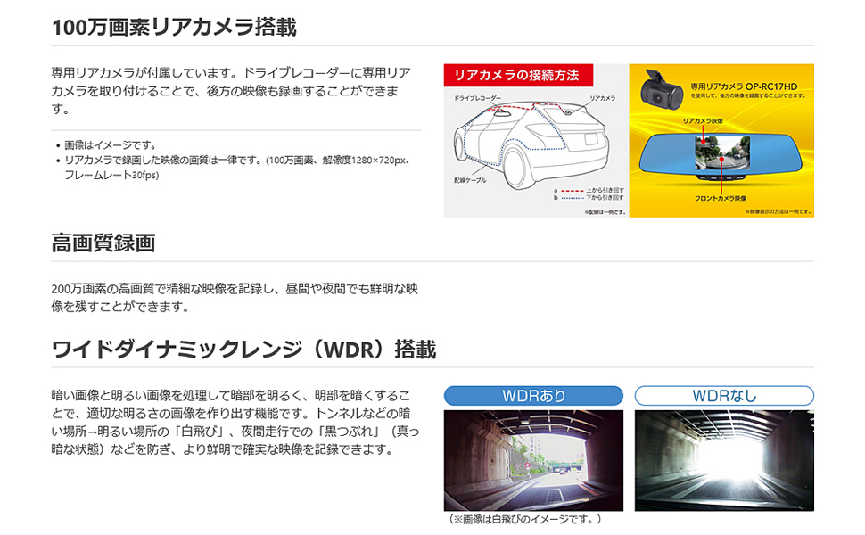 Amazon.co.jp: 5インチ液晶 200万画素 ミラー型 Gセンサー