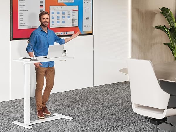 mobile stadning desk and meeting table