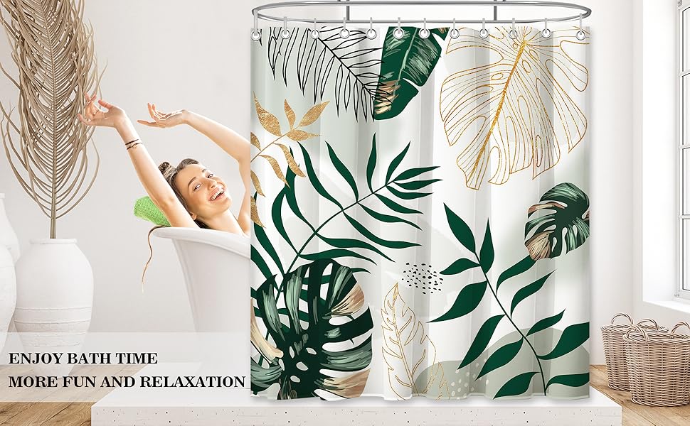 GiuMsi Boho Shower Curtain Set Mid Century Chic Abstract