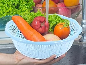 small plastic colander