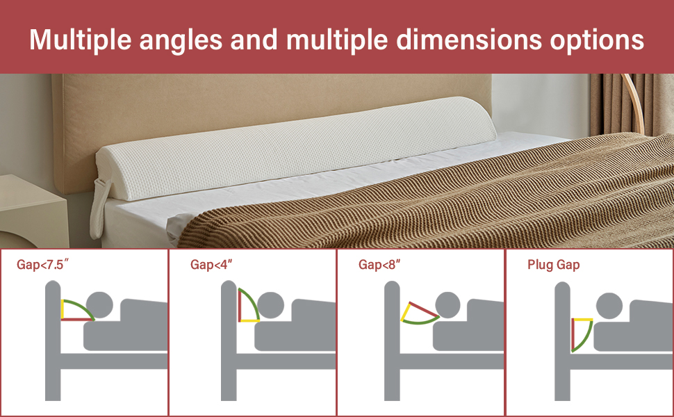 jakoola Bed Wedge Pillow Stopper Mattress Filler Pillow for