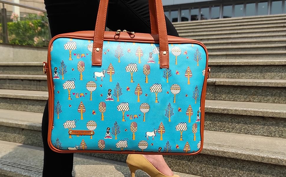 Tree Printed Laptop handbag