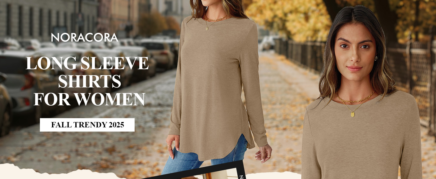 Long Sleeve Shirts for Women Tunic Tops for Women