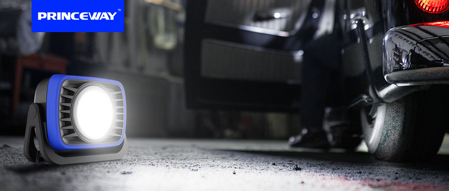 Rechargeable LED Work Light, PRINCEWAY Portable COB LED Flood