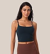 CRZ YOGA Butterlift Womens Scoop Neck Longline Sports Bra - U Back Adjustable Straps Workout Crop...