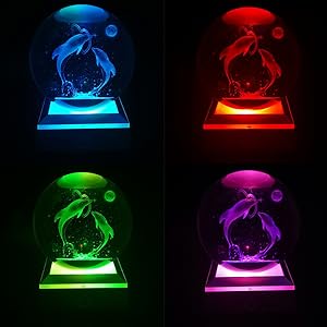 イルカ ランプ 間接照明 多色変更 ベッドサイドランプ 多色変換 タッチスイッチ 雰囲気作り 単色可能  緑 赤 ブルー 紫 黄色 オレンジ 白 ライト