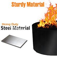 Fire Pits Ring Insert Liner Outdoor Outside Fireplace Wood Burning Portable Camping Bonfire