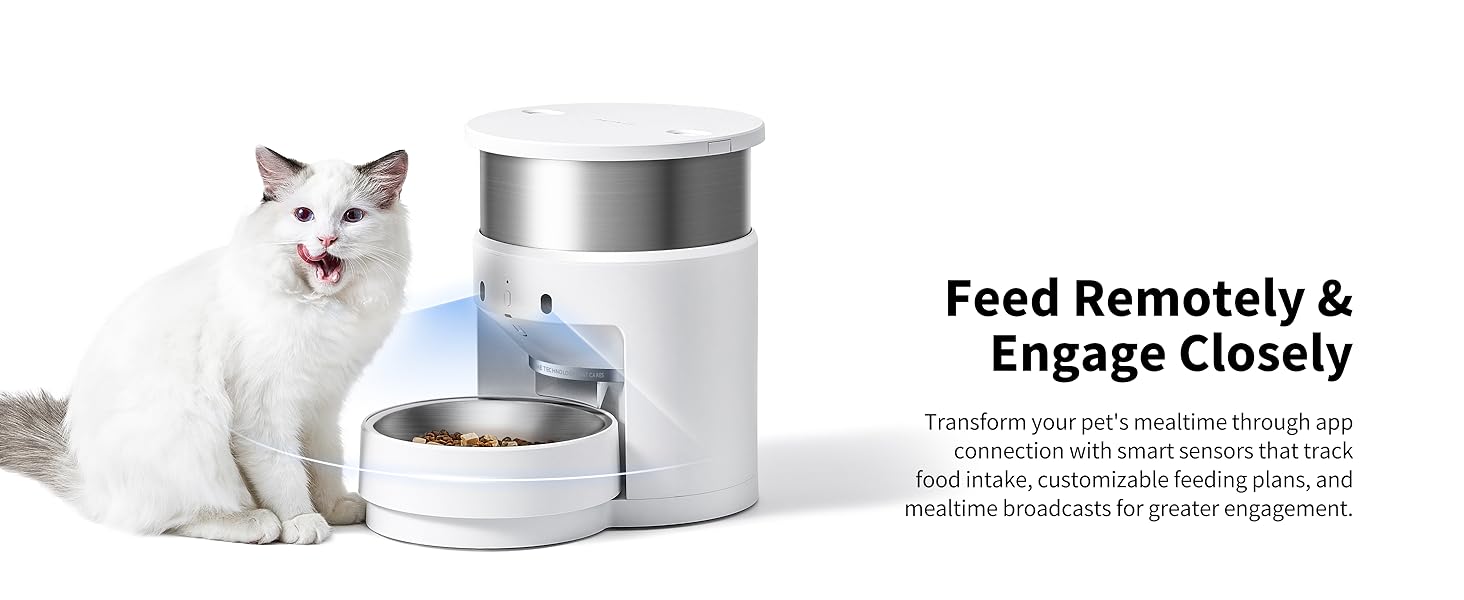 remote control automatic pet cat feeder