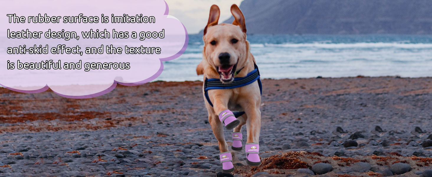 ASENKU Dog Shoes, Waterproof Dog Rain Boots for Wakling