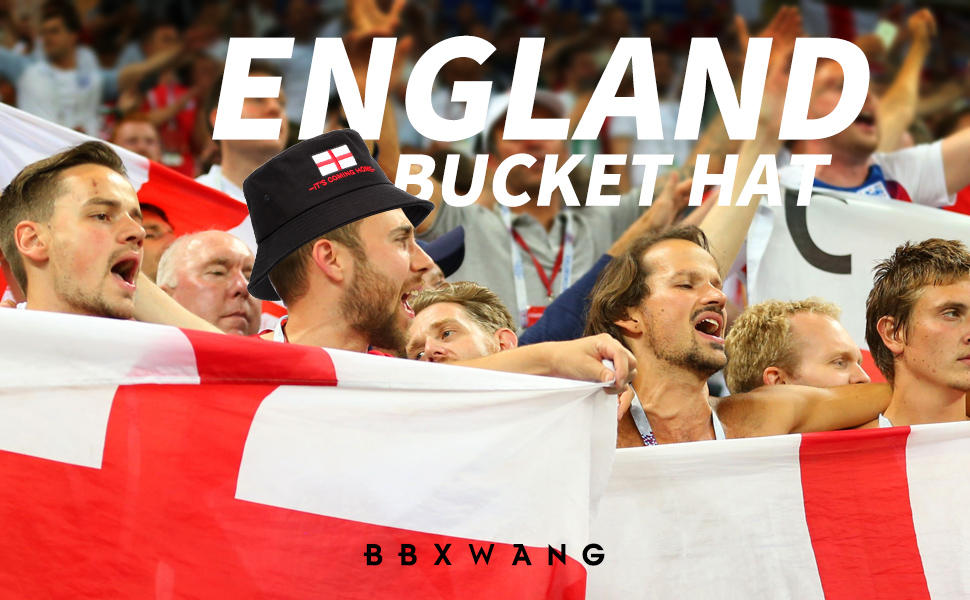 BBXWANG England Bucket Hat，Bucket Hats Men with Embroidery，100 Cotton