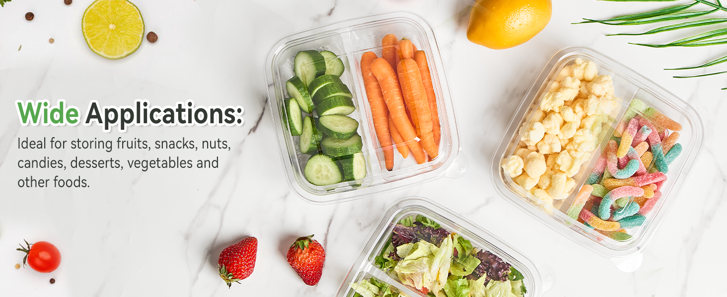 2 compartment snack containers