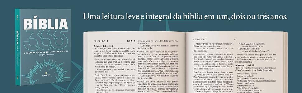 Uma leitura leve e integral da bíblia em um, dois ou três anos