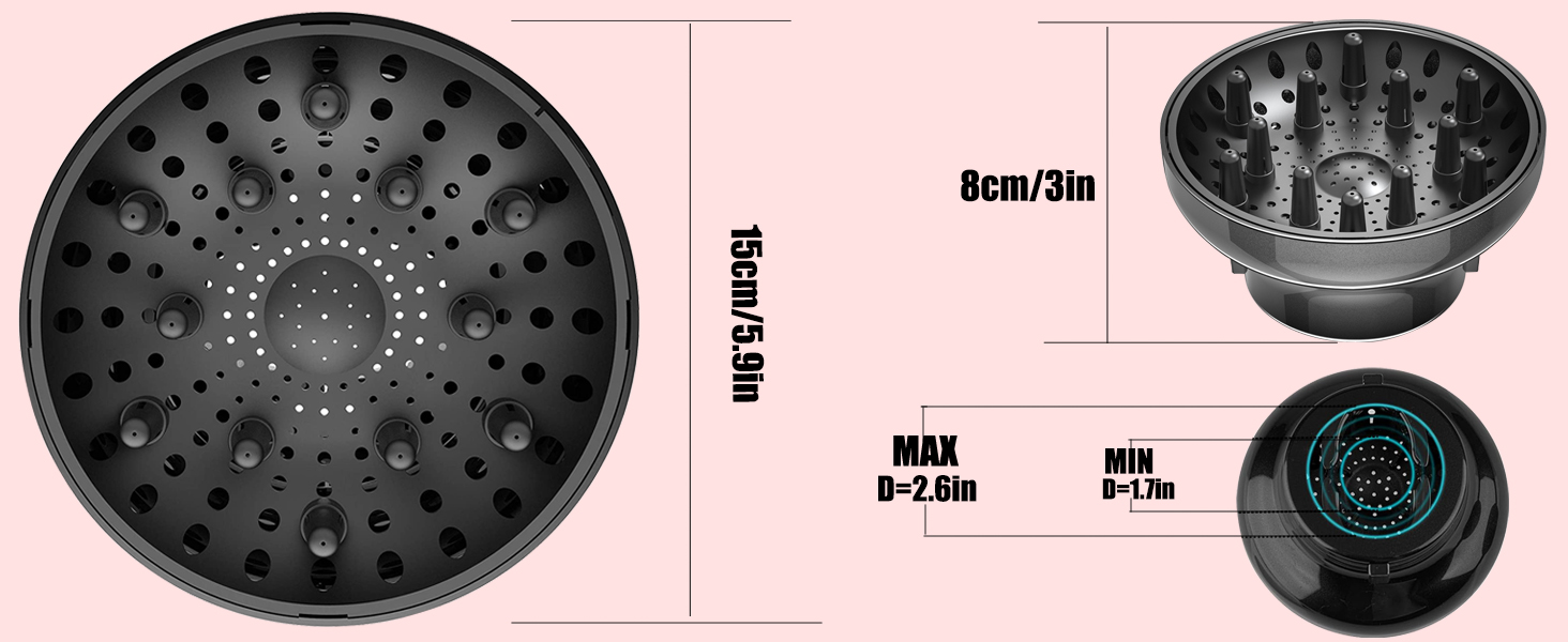 ドライヤー アタッチメント,ドライヤー カーリーヘア,ドライヤー ディフューザー,ドライヤー アタッチメント,ヘアディフューザー