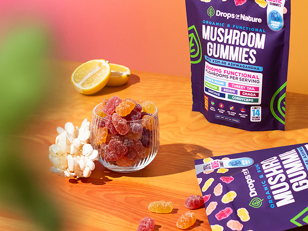 Plant-based mushroom gummies