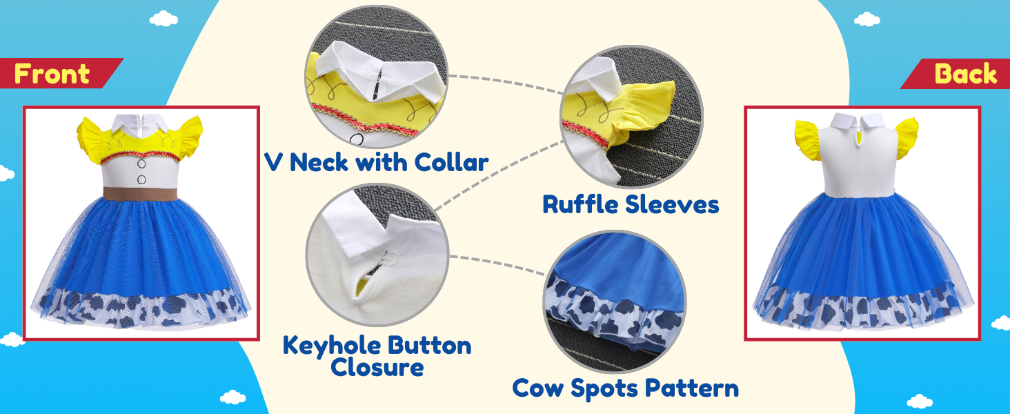 Toy Story Jesse Jessie Jessy Fancy Dress Dressing Up Clothes Costume Tulle Skirt Cowgirl Baby