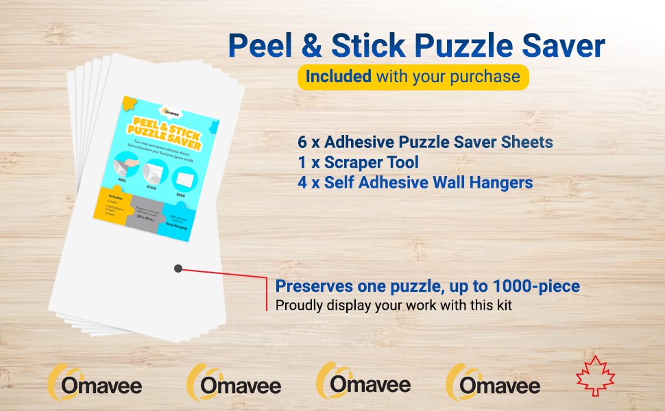 OMAVEE Stow Away Jigsaw Puzzle Caddy Premium Storage Puzzle Case