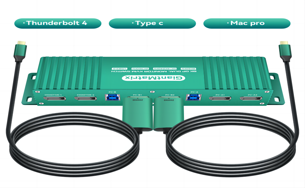 Daoistek Typec to dp 1.4 144hz kvm Switch Cable USB c to