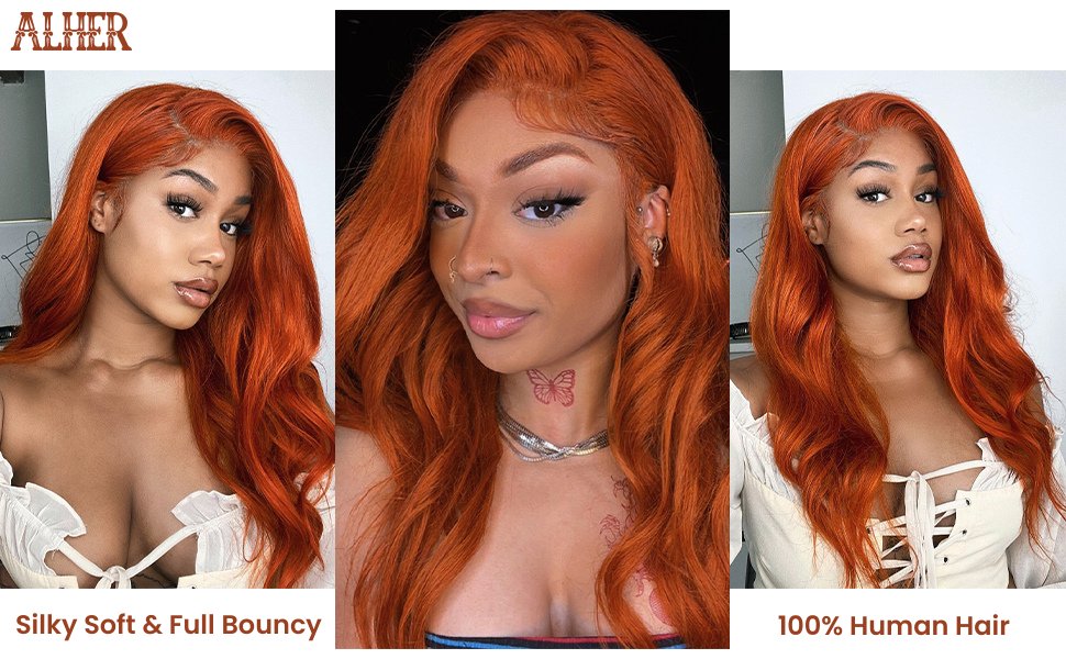 ALHER Ginger Bundles Human Hair Body Wave Ginger Bundles