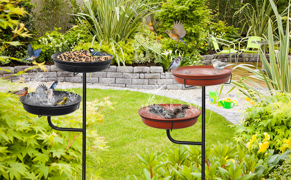 Jardín pájaro alimentador de aves baño 