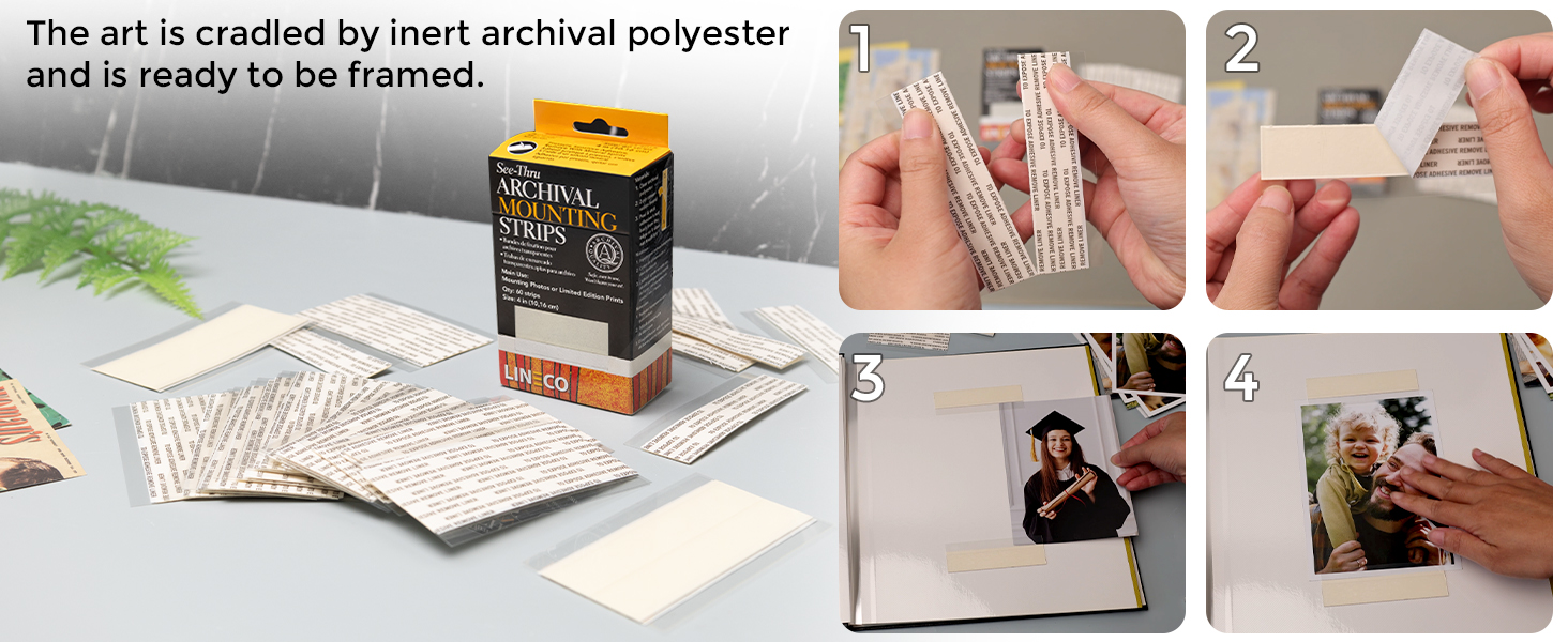 See-Through Archival Polyester Mounting Strips