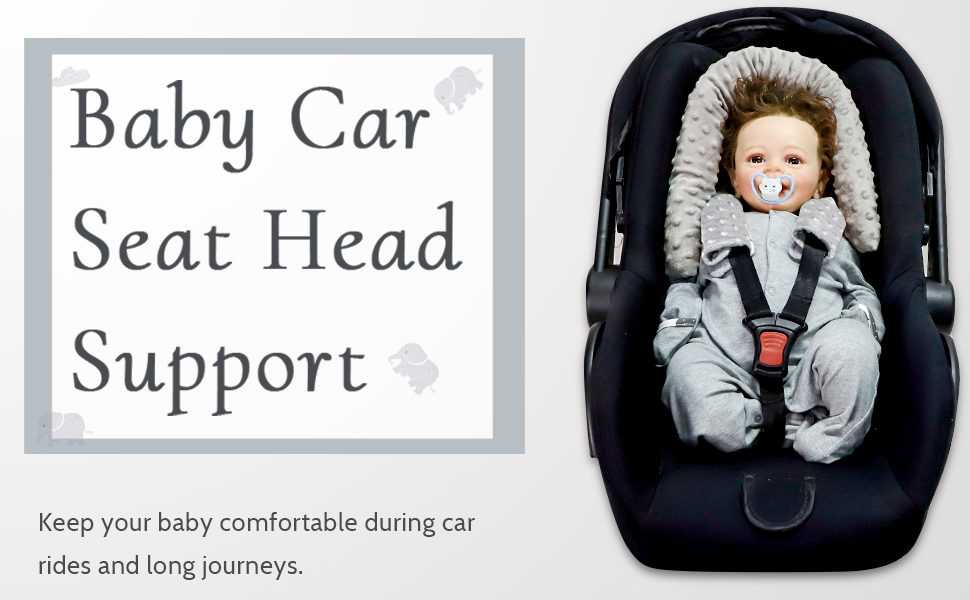 TANOFAR Baby Car Seat Insert and Strap Covers, Gray Carseat