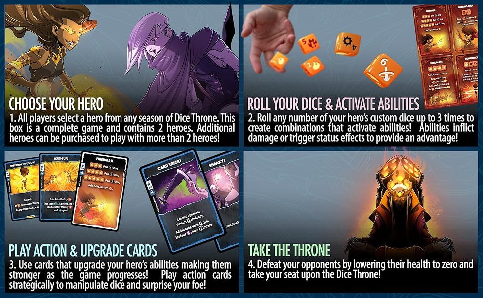 Dice Throne S1 Rerolled Box 3 Pyromancer v Shadow Thief (ROX638