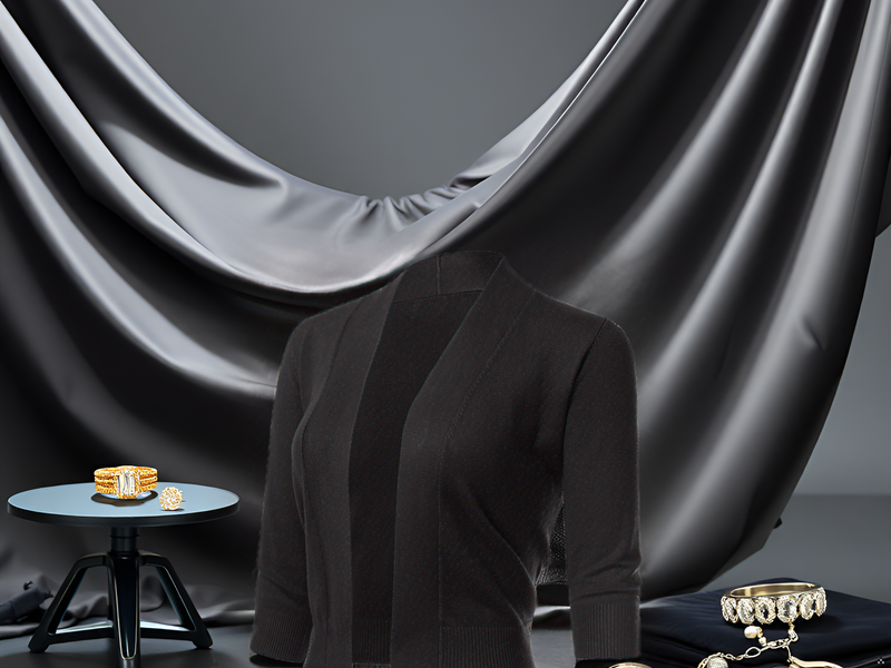 A cozy, inviting scene with the product neatly folded on a rustic wooden table, surrounded by autumn