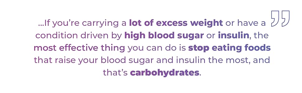 "...stop eating foods that raise your blood sugar..." quote from book