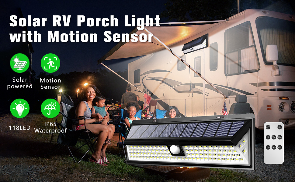 solar rv porch light