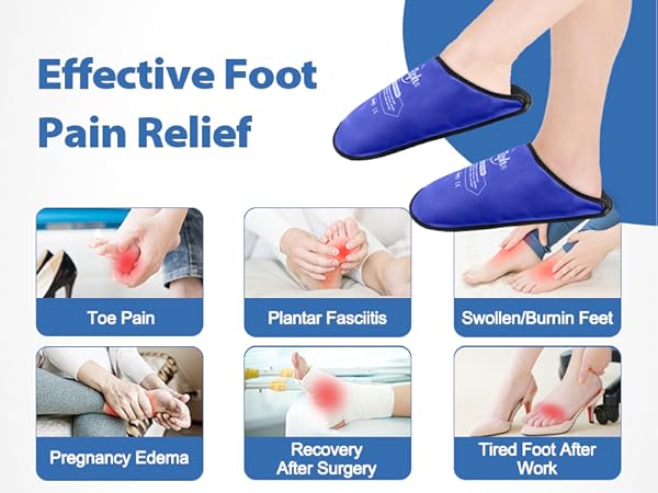 Foot ice pack slippers