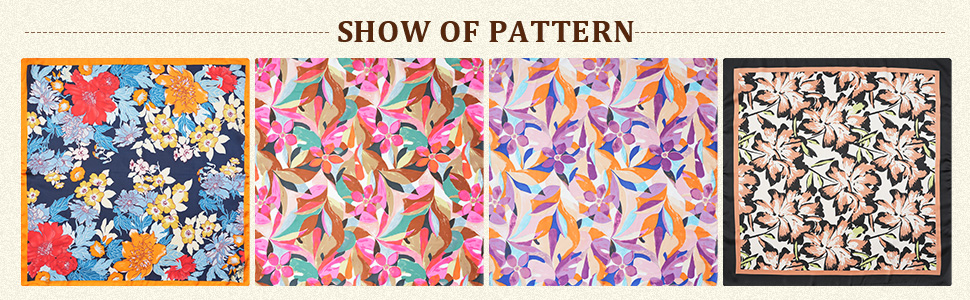 Flower satin bandanas to match your daily wearing