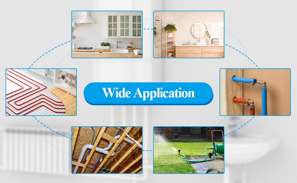 WiseWater 8 Pcs PEX Fittings 1 Inch, 1 Inch 90 Degree Elbow PEX Fittings, Brass Barb Crimp PEX