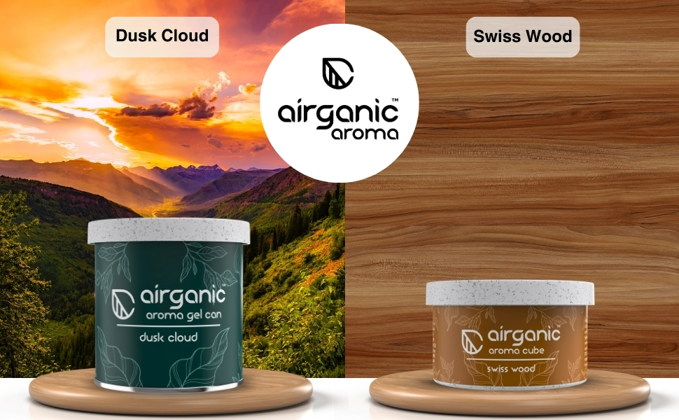 Gel Can Dusk Cloud & Aroma Cube Swiss wood 