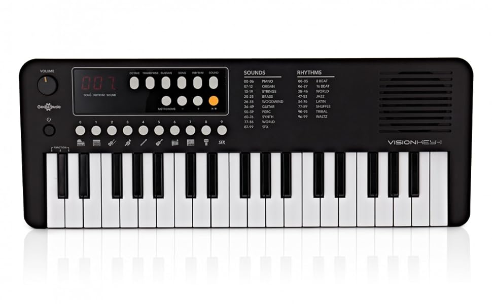 VISIONKEY1 Mini Portable Keyboard Piano 37 Keys for Kids & Adults