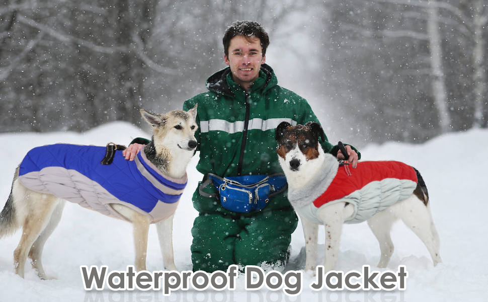 Hjumarayan Dog Coat Winter Warm Dog Jacket, Waterproof Dog Coats with