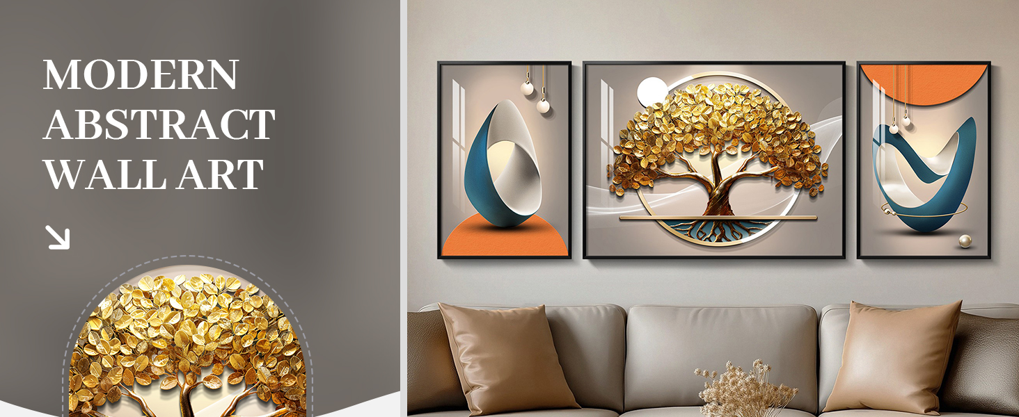 Framed modern luxury abstract wall art for living room bedroom dining room hallway entryway office