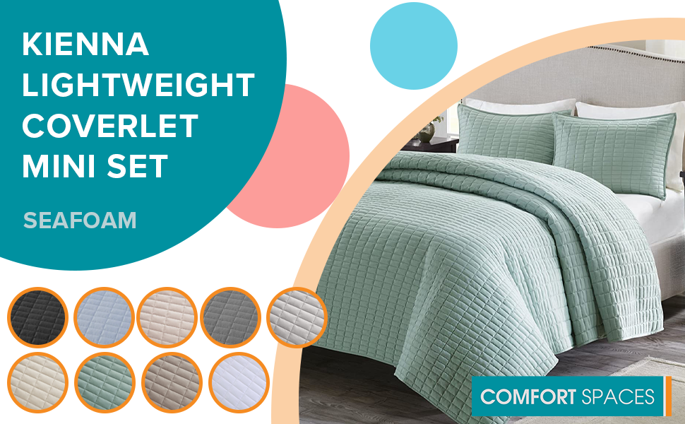 Comfort Spaces Kienna Quilt SetLuxury Double Sided
