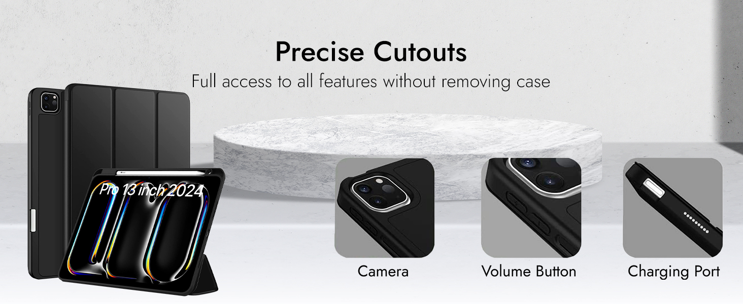 Precise Cutouts for iPad Pro 13 inch 2024