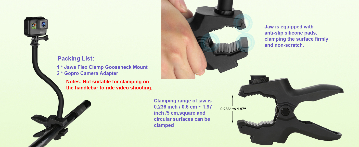 Goose neck camera holder