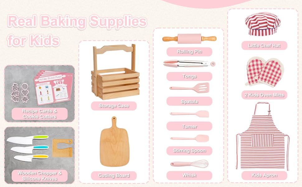 pink cooking set