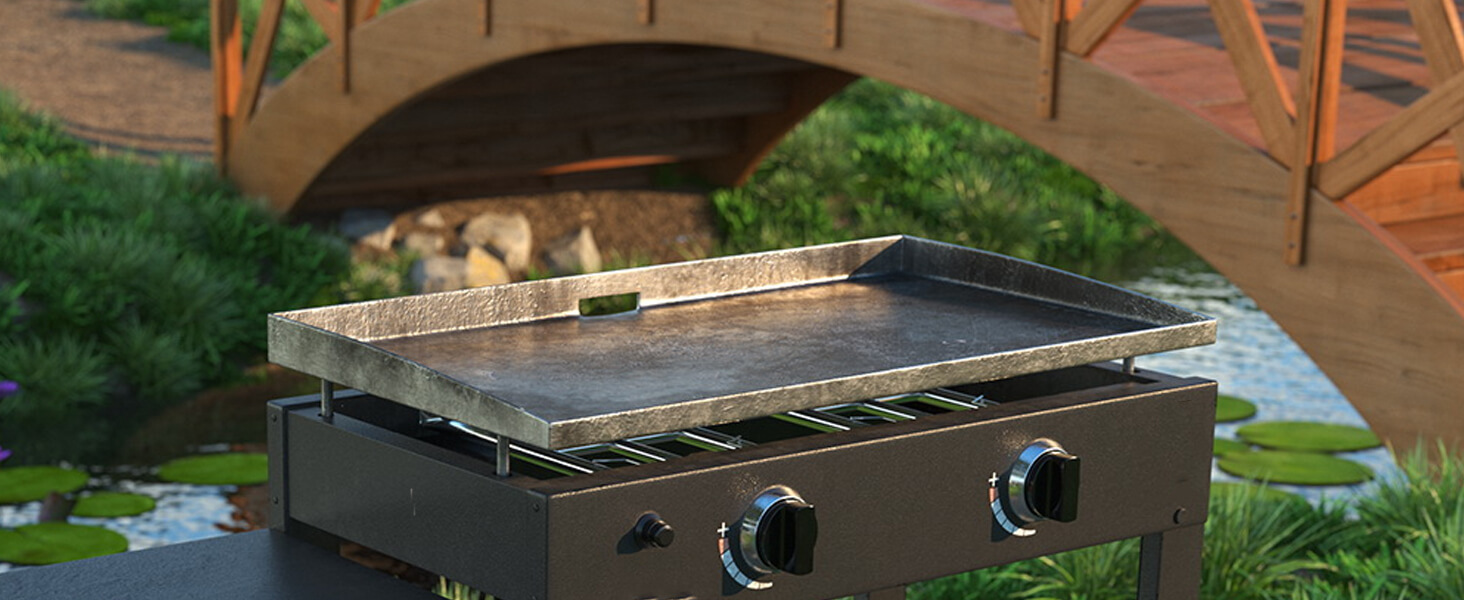 Grisun Griddle Lid for Blackstone 36" Griddle, Hinged Lid Hard Cover Hood, Powder